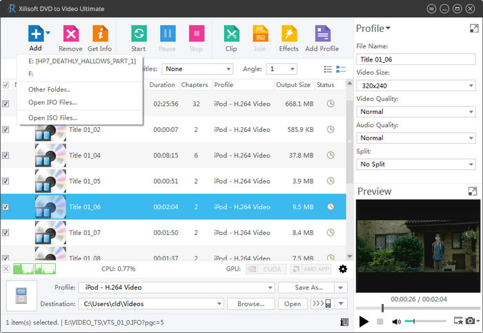 Xilisoft DVD to Video Ultimate